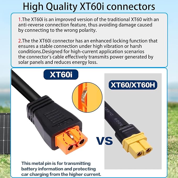 10Ft XT60i Car Charging Cable for EF ECOFLOW River Delta 3 2 Pro Max Plus Anker SOLIX Series DJI Power 1000 500 BLUETTI AC70 AC50B EB55 Allpowers &amp Many Portable Power Station with XT60/XT60i Plug