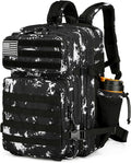 Lovelinks21 25L Tactical Backpack for Men and Women Military Backpack Small Assault Pack Molle Backpack Bug Out Bag Travel Rucksack Daypack (Black Lightning)
