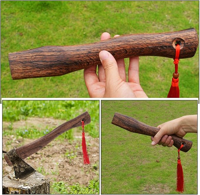 ARTIBETTER 4pcs Axe Handle Replacement for Outdoor Use Wooden Axe Handle for Firewood Cutting Easy to Install Carbonized