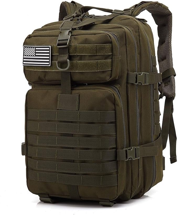Jungle Leopard 50L Nylon Waterproof Trekking Fishing Hunting Bag Backpack Outdoor Military Rucksacks Tactical Sports Camping Hiking (Color : TBP001Army Green)