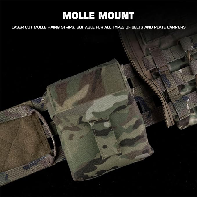 Small Tactical First Aid Pouch Lightweight Medical Kit Bag for MOLLE Straps Compact Organizer for Chest Rigs Battle Belts Hiking Packs