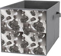 Collapsible Cube Storage Organizer with Handles Train Foldable Fabric Bin for Shelves Perfect for Closet Bathroom Kids' Room &amp Nursery
