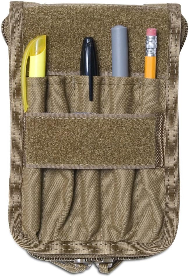 Tactical 4x6 Notepad Cover System Zippered with 4 Pleated Pen/Marker Slots | Fits Notepad 4x6 in Size
