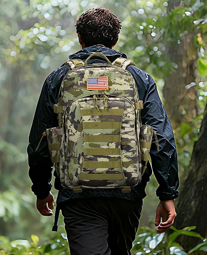 EZshoot 40L Tactical Backpack Military Backpack for Men Women Army Molle Rucksack Assault Pack Bug Out Bag Large Daypack (Auriclash)