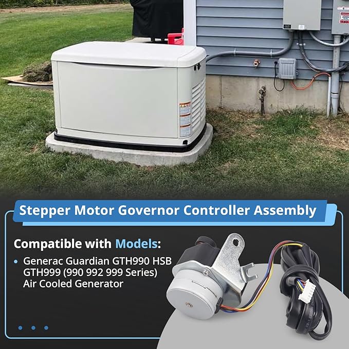 0G6454 Stepper Motor Governor Controller Assembly Compatible with Generac Guardian GTH990 HSB GTH999 (990 992 999 Series) Air Cooled Generator