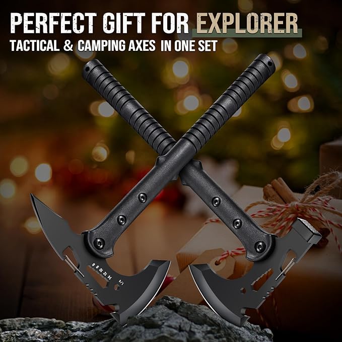 Freelander Fixed Blade Knife Bundle with Tactical Axe 2 Pack