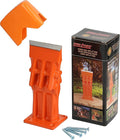 SPEED FORCE Firewood Kindling Log Wood Splitter – No Axe! Wedge Point Splits Firewood 3 Inch Orange with Safety Cover