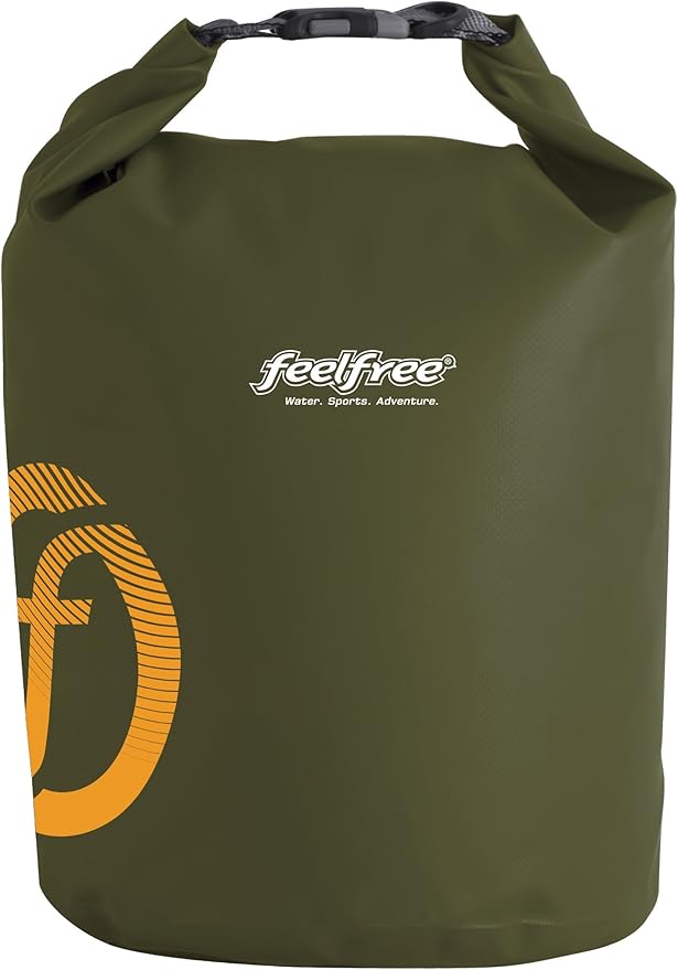 FEELFREE Dry Tube Waterproof Bag Perfect for Kayaking Boating Water Sports (Olive 15 Liter)