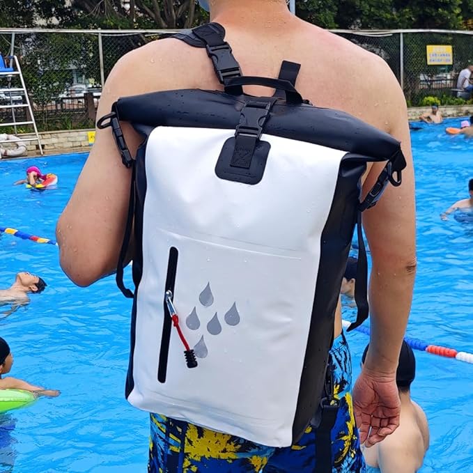 Waterproof Backpack 25L Heavy-Duty Dry Bag for Rafting Beach Hiking &amp Rainy Commute Floating with Comfort Straps