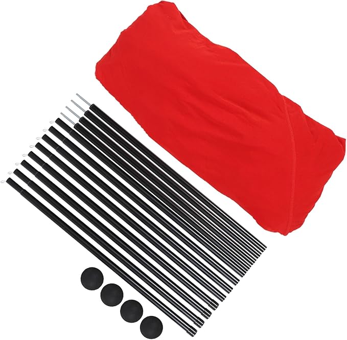 Semme Premium Beach Tent Sun Shelter UPF50+ with 4 Poles Spacious Canopy for Beach Camping Fishing Backyard Activities Lightweight Easy Setup (Red)