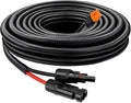 MOOKEERF Solar to XT60i Cable 10AWG with Flame Retardant Protective Sleeving - 8FT Solar Panel to XT60i Adapter Connector XT60i-F Extension Cable for Portable Power Station Solar Generator