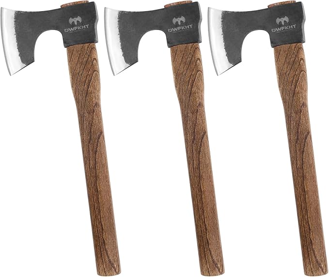 16.5 Throwing Axe 3 Pack Throwing Axe Set with 1065 High Carbon Steel &amp Beech Wood Handle Perfect for Axe Throwing Games Competition and Recreation Ideal Gift for Men (Black)
