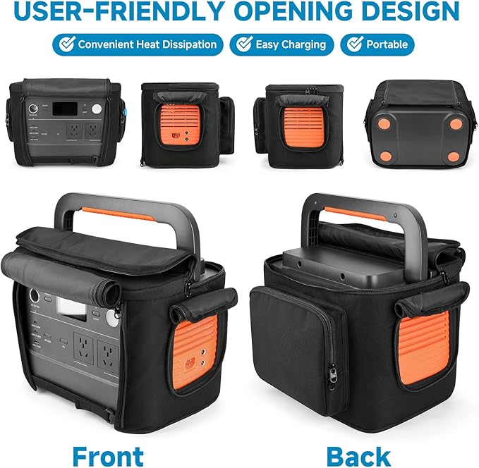 Xxerciz Protective Cover Compatible with Jackery Explorer 1000 v2 Portable Power Station Cover with Multiple Zipper Pockets Waterproof Dustproof Generator Protector for Outdoor