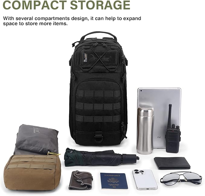 Mardingtop Small Tactical BackpackMolle Military Rucksack Daypack for Backpacking Camping Hiking Traveling18L Backpack