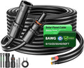 Bateria Power 30 Feet 8AWG Solar Panel Extension Cable 10mm² Twin Wire Conductor Parallel Solar Wire Adapter Kit with Waterproof Female &amp Male Solar Connectors for RV Marine Photovoltaic System