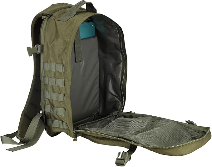 MGFLASHFORCE Molle Military Tactical Backpack for Men 30L Daypack Army Rucksack Pack Bug Out Bag 15.6 Laptop Compartment (Green)