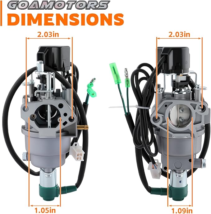 GoaMotors Carburetor Inverter Generator w/Air Intake Gaskets Fit for Harbor for Freight Predator 9500 Watt Surper Quiet Generator 57080 &amp 59188 Model