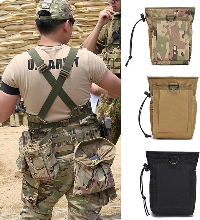 3-5L Outdoor Molle Nylon Dump Drop Pouch Camo Recycle Waist Pack Bags Utility Belt Ammo Pouch Hiking Hunting Accessories Bag