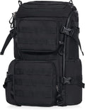 Timeet Tactical Backpack 45L for Men Military Backpack 3 Day Assault Pack with U-Shaped Wide Opening Water-Resistant Hiking Backpack for Travel Camping Survival Molle System (Black 20 Inch)