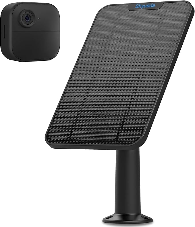 4W Solar Panel Charging Compatible with Blink 4th Gen(Type-C) Outdoor Camerawith 13.1ft Waterproof Charging Cable IP65 WeatherproofIncludes Secure Wall Mount