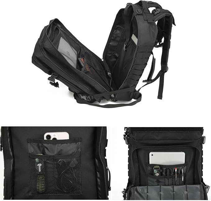 Military Tactical Backpack Hunting Backpack for Men Hiking Camping Army Molle Daypack 3-Day Pack(Black1.2)
