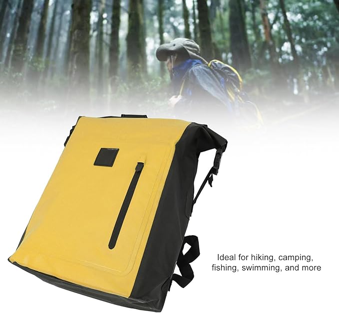 Fabater Backpack Multipurpose Dry Bag PVC for Hiking for Travel (Yellow)