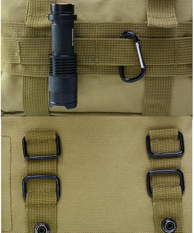 Multifunctional Outdoor Tactical Fanny Pack Waterproof 3P Duffel Waist Bag with Shoulder Strape MOLLE System Camera Bag Chest Pouch (Army Green)