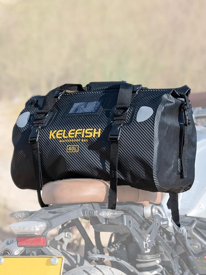 Waterproof Duffel Bag 20L 40L 66L Motorcycle Travel Dry Bag with Quick-fixed Straps for Motorcycling Kayaking Rafting Boating Camping
