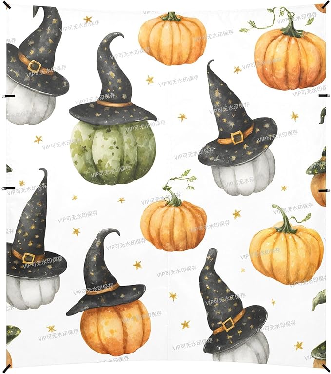 ALAZA Witch Hat Pumpkin Beach Tent Sun Shelter Portable Canopy Sunshade for Outdoor Camping Picnics Backyard Fun 10x9 ft