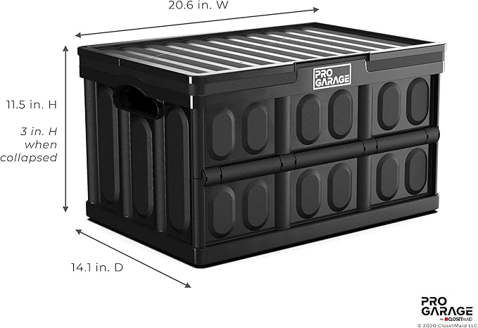ClosetMaid ProGarage 10848 12 Quart Utility Storage Tote Container Black