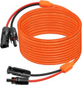 XRDS -RF Solar Extension Cable 75FT 14AWG Tinned Copper with Solar Panel Connectors 10AWG Red &amp Black Branch Wires Heavy Duty Outdoor Power Cord for RV Inverter Generator Off-Grid System