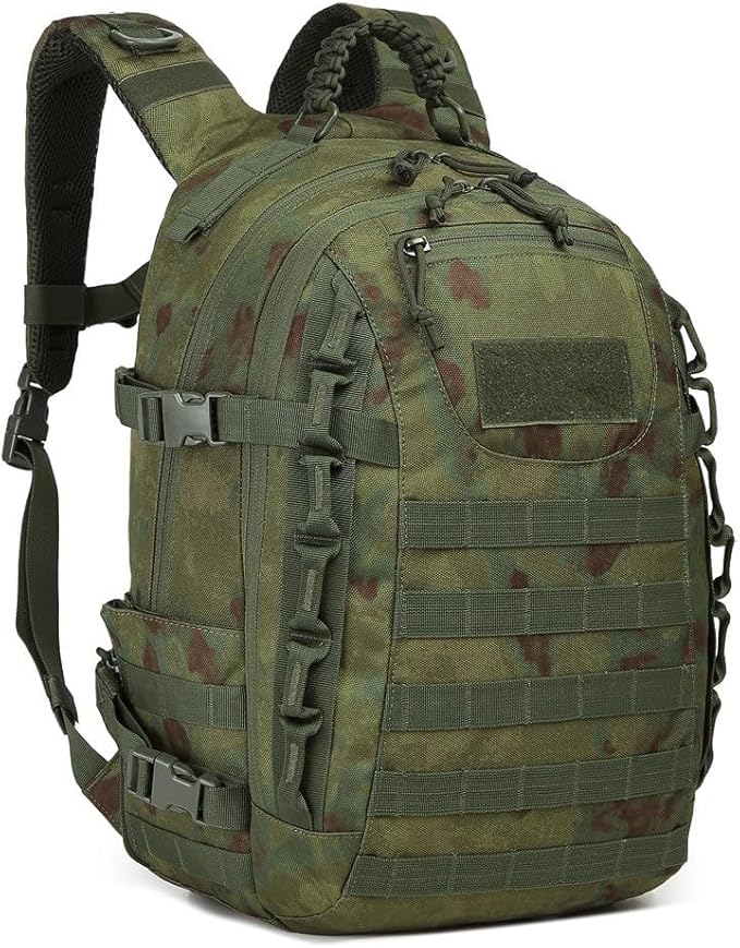 Tactical Backpack Military Molle Hiking 36-55L Waterproof Outdoor Military Fan Tactical Tactical Ruin Camouflage