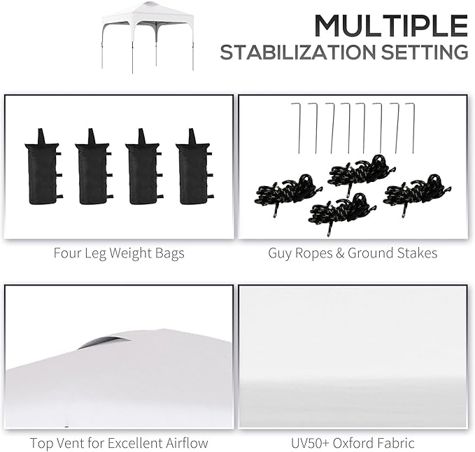 Pop-Up Canopy Tent - White
