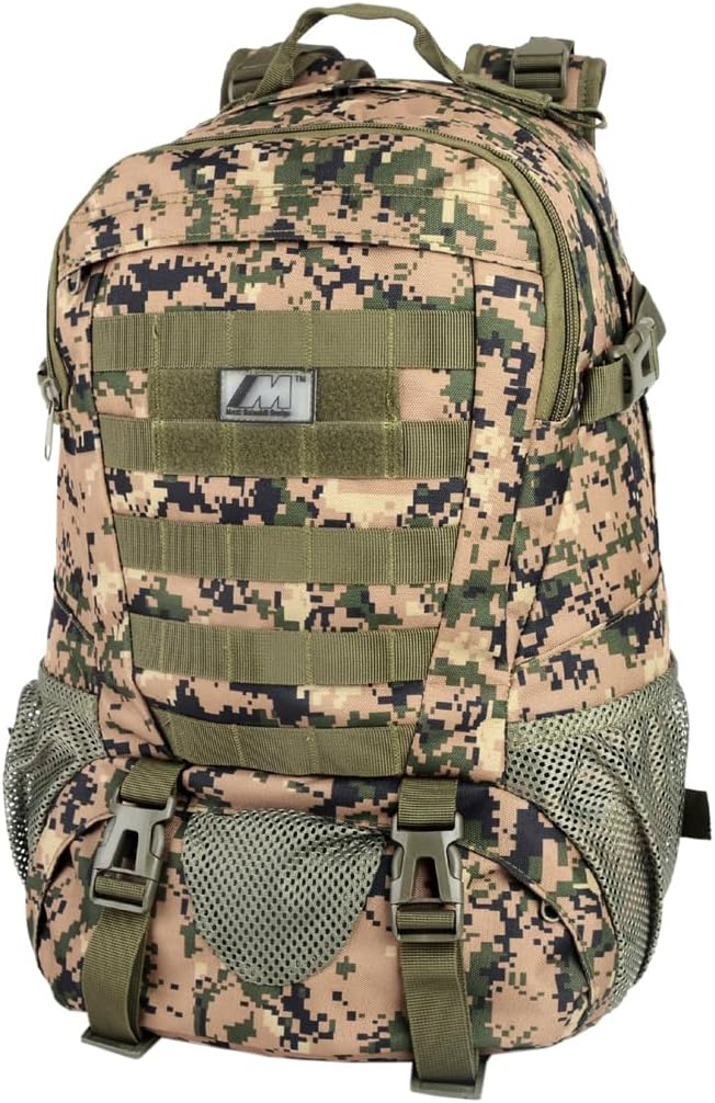 Tactical Military Assault 28L Travel Backpack Army 3-Day Assault Pack for Camping Hunting Trekking Outdoor Survival Molle Bag with Multi-Compartment Storage Jungle Digital