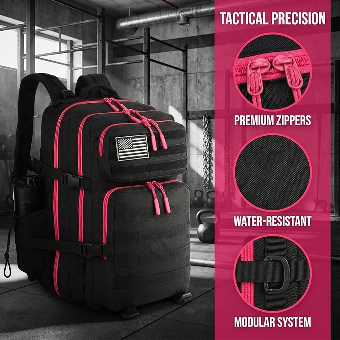 45L Tactical Backpack for Men Women Military Assault Pack with MOLLE Large 3 Day Bug Out Bag for Hiking Camping
