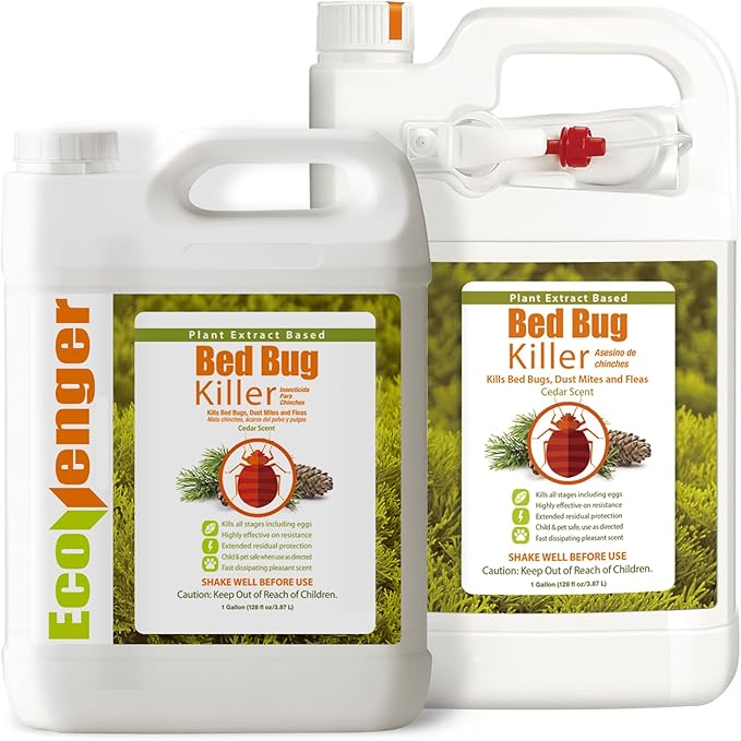 EcoVenger Bed Bug Killer Bundle – 2×1 Gallon + 1 Remote Sprayer 100% Kill on Contact Kills Eggs &amp Resistant Strains 14-Day Residual Protection Non-Toxic Child &amp Pet Friendly