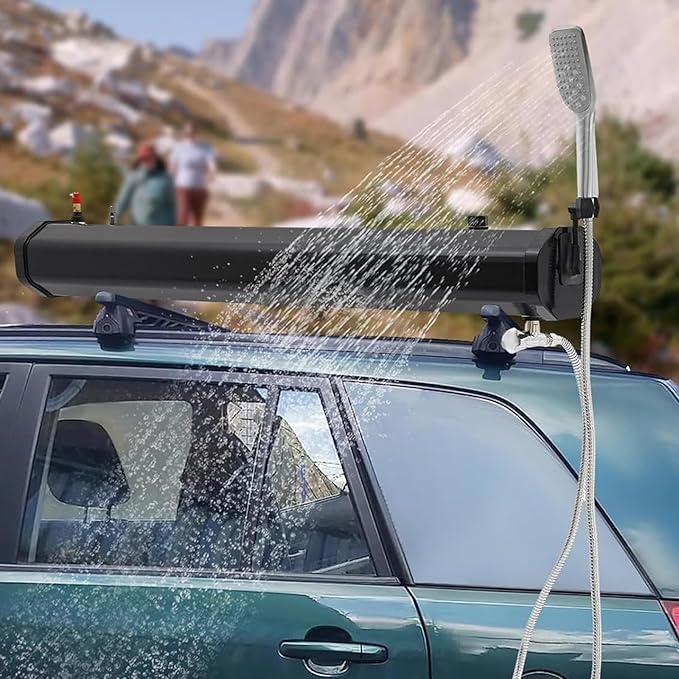 Car Roof Rack Shower Water Tank Pressurized 18L/20L/30L for Camping and Overlanding Road Shower20L