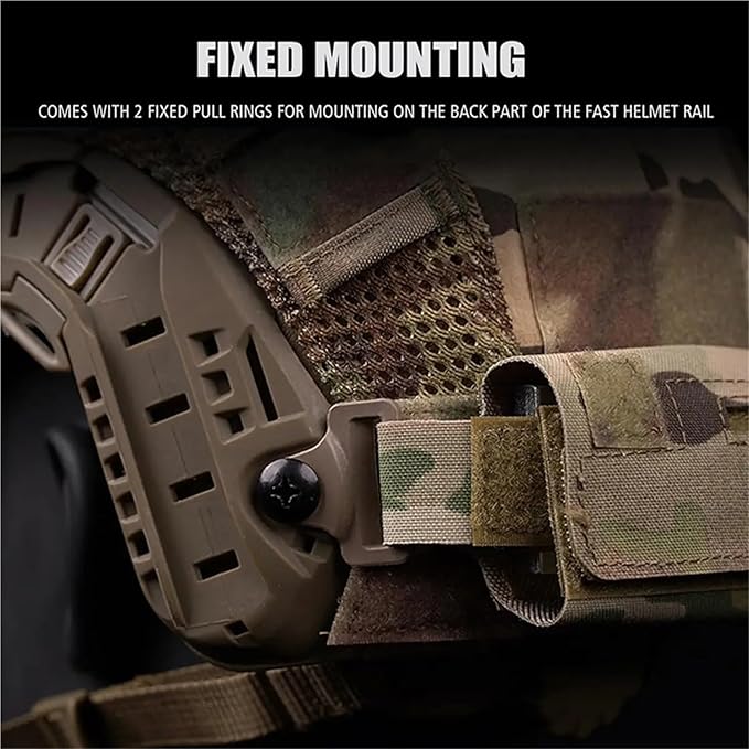 Tactical Helmet Counterbalance Weight Bag NVG Counterweight Pouch with Five Counter Blocks for Fast Airsoft Paintball Helmet