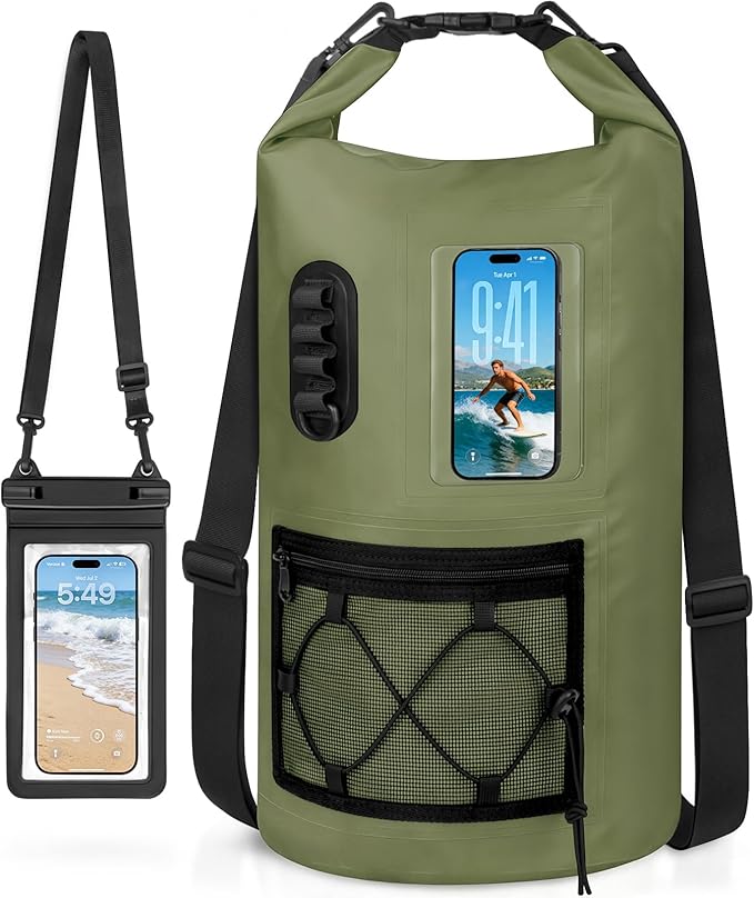 Waterproof Dry Bag 20L/30L Roll Top Waterproof Backpack with Waterproof Phone Case Heavy Duty Storage Bag for Women Men for Travel Kayaking Boating Rafting Camping Hiking &amp Beach