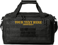 Tactical Gear bag Heavy Duty Duffel Gym bag/Tactical Backpack Custom Embroidered with your own text (Black)