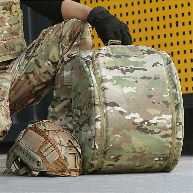 Multipurpose Helmet Bag Tactical Fast Helmet Pack Outdoor Hiking Hunting Sports Helmets Storage Bags(RG)