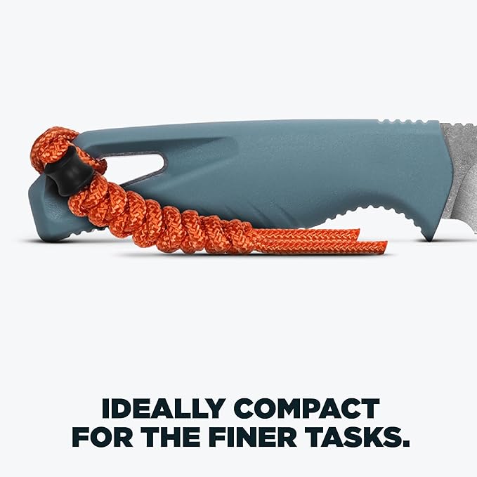 Benchmade - Intersect Outdoor Knife Drop-Point Serrated Blade Depth Blue Santoprene Handle (18050S)