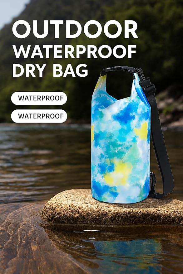 Custom Waterproof Dry Bags - Personalized 5L/10L/20L/30L Floating Lightweight Bags for Kayaking/Fishing/Camping Customizable with Club Logo (Multiple Colors) (Royal blue)