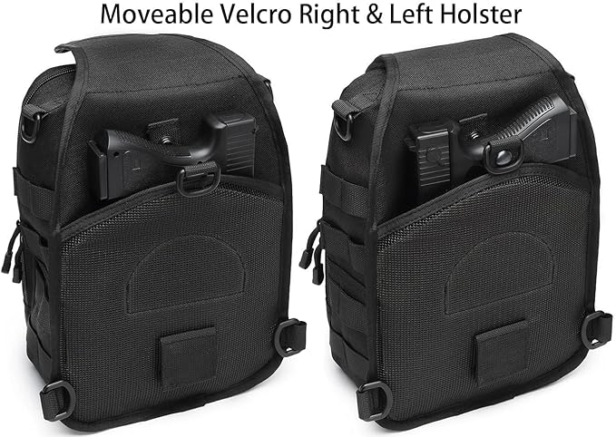 ATBP Tactical Crossbody Bag Holster Shoulder Backpack 6 Elastic Slots Water Bottle Holder Carrier Accessories Pouch 15L