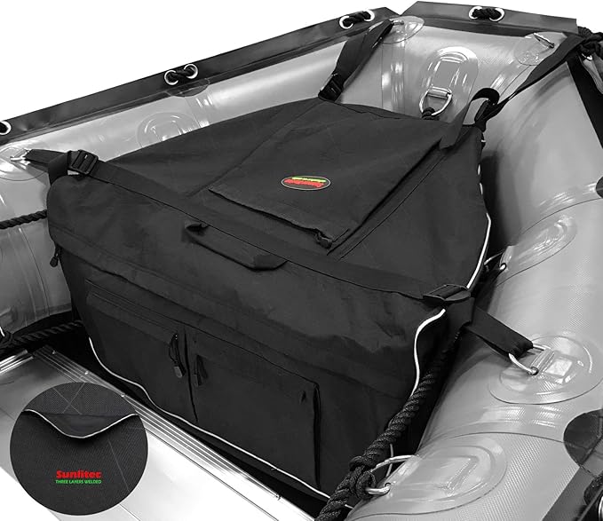 Seamax Sunlitec Front Accessory Storage Bow Bag for Inflatable Boat with Reflective Line
