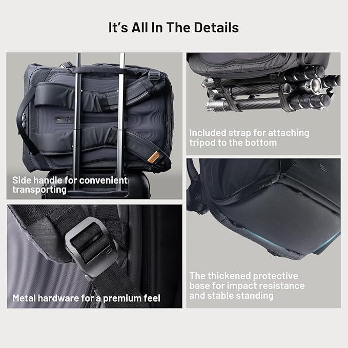 PGYTECH OneGo 2 Camera Backpack 20L with Laptop/iPad Compartment Waterproof Camera Backpack for Urban &amp Travel Photography – Compatible with Sony/Canon/Nikon/DSLR/SLR Mirrorless Cameras Sand Khak