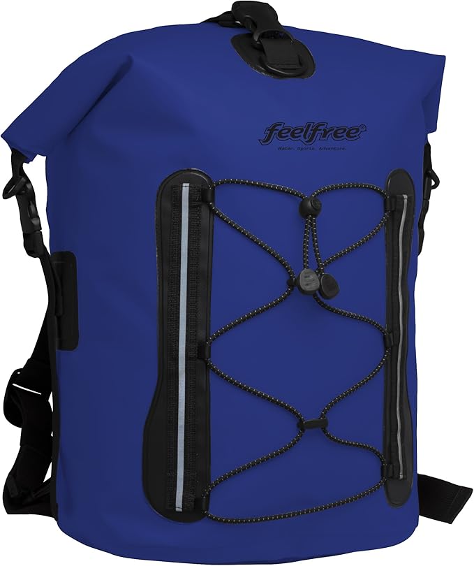 FeelFree Go Pack Dry Pack Perfect for Kayaking Boating Hiking (Sapphire Blue/Black 30 Liter)