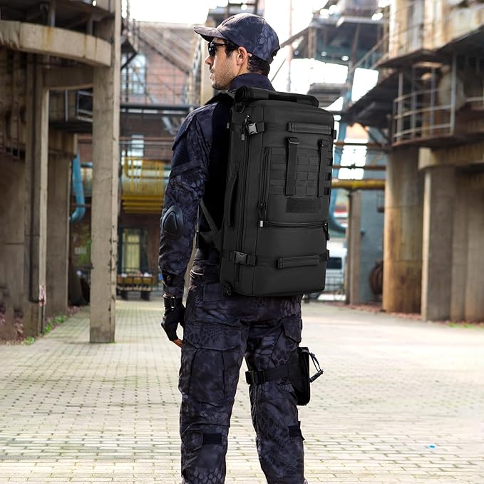 HUNTVP 50L 3 Way Tactical Backpack Military MOLLE Assault Backpack Modular WR Bag