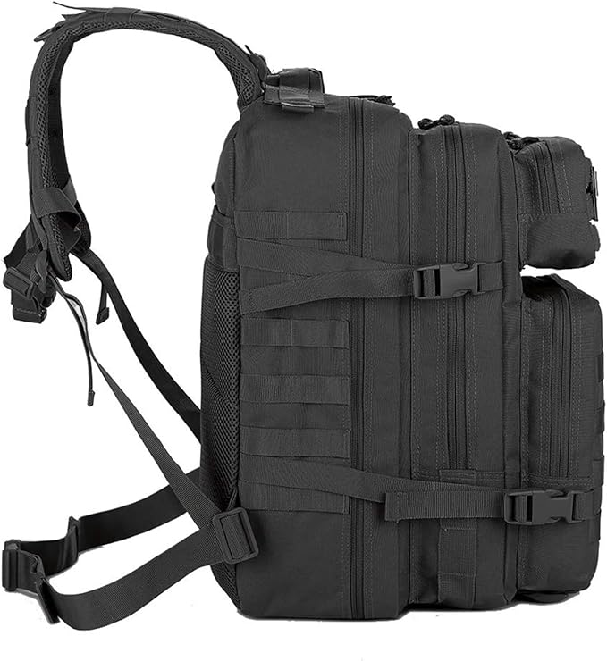 Genérico Compatible For 45L Tactical Backpacks Assault Pack 3 Day Bag Hiking Treeking Rucksack Fitness Camping(Black B)