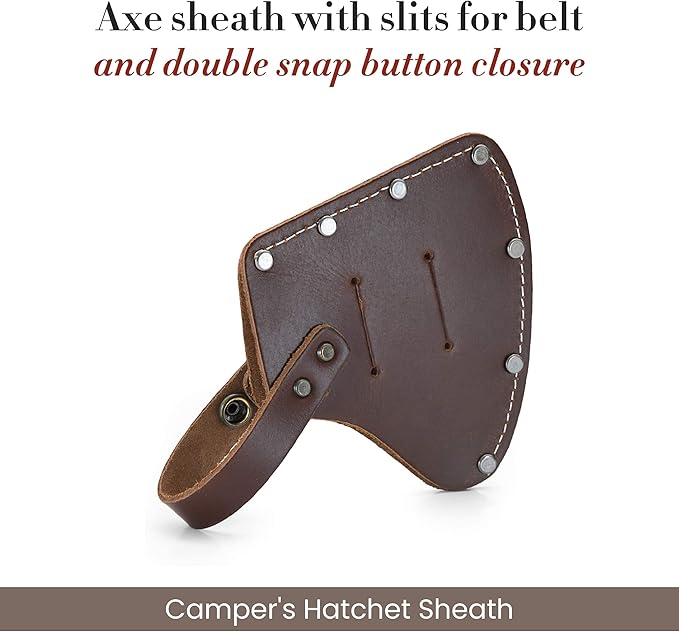 Style n Craft Camper/Sportsman's Hatchet Sheath Full-Grain Leather Axe Sheath with Secure Covering
